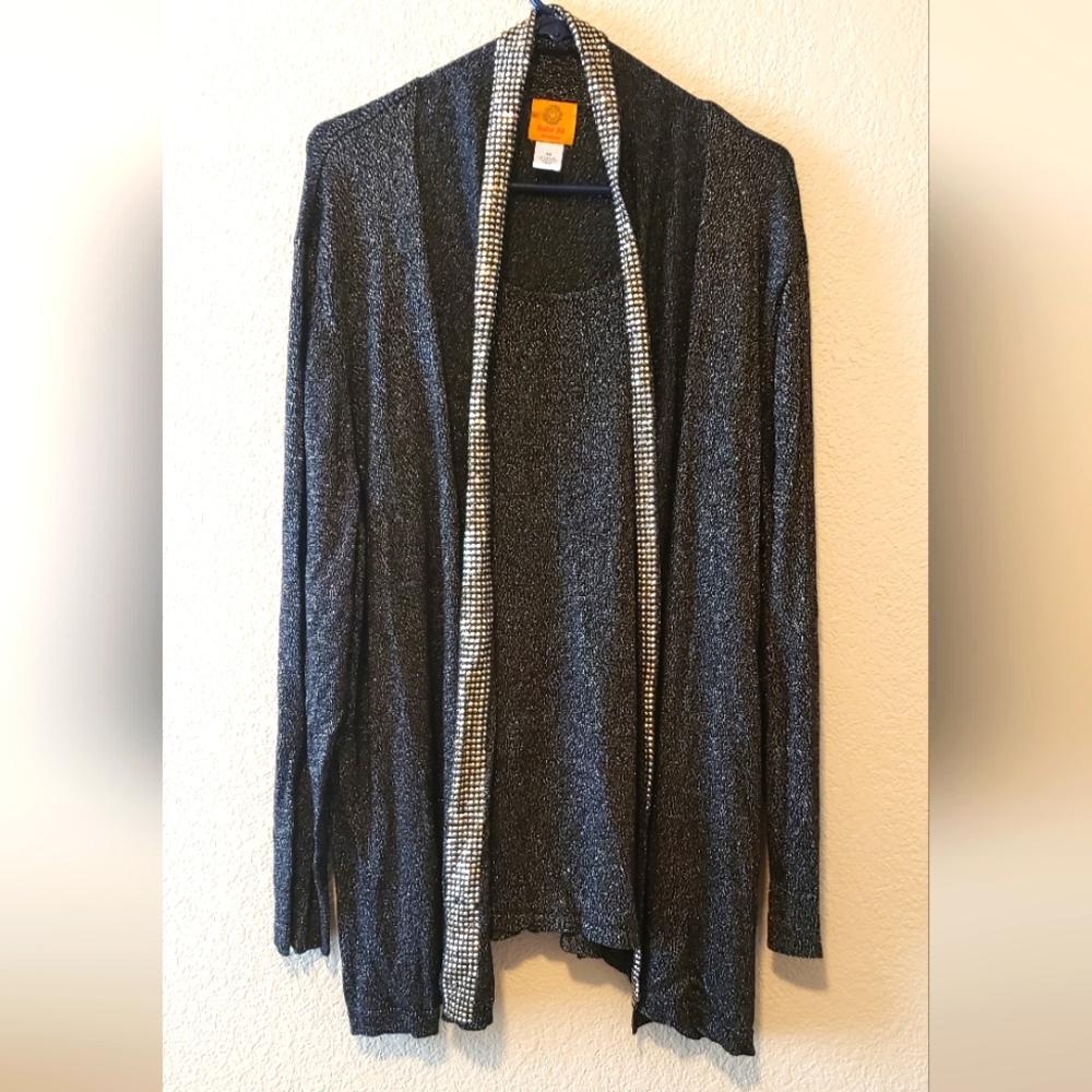 Ruby Rd. Woman Combined Tank And Cardigan, Size 3x